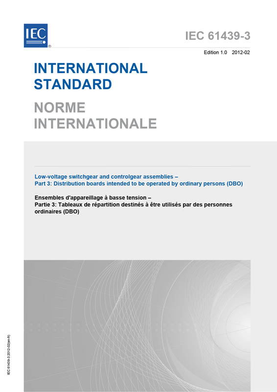 Cover IEC 61439-3:2012